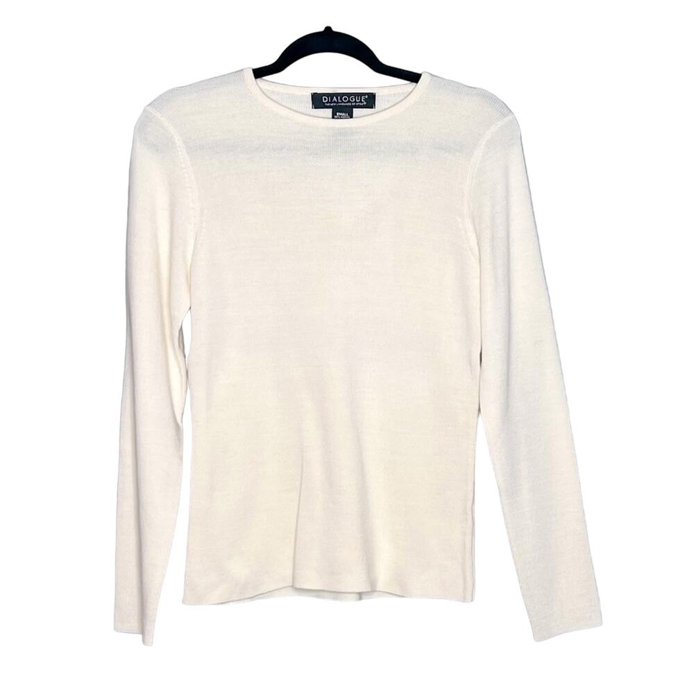 NWOT Dialogue Merino Wool Blend Long Sleeve Sweater Size Small